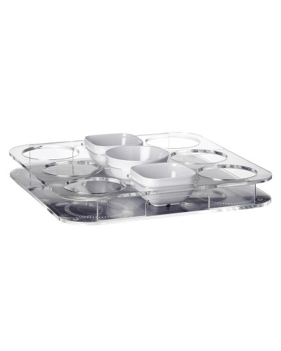 Tablett für Wassergläser + 3 Snackschalen Marine Business MARINE BUSINESS Party