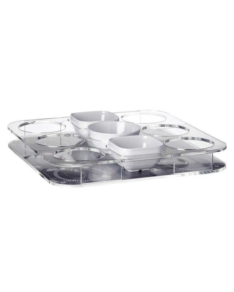 Tablett für Wassergläser + 3 Snackschalen Marine Business MARINE BUSINESS Party