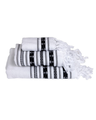 Handtuchset Santorini Anchors White Marine Business MARINE BUSINESS Bathroom
