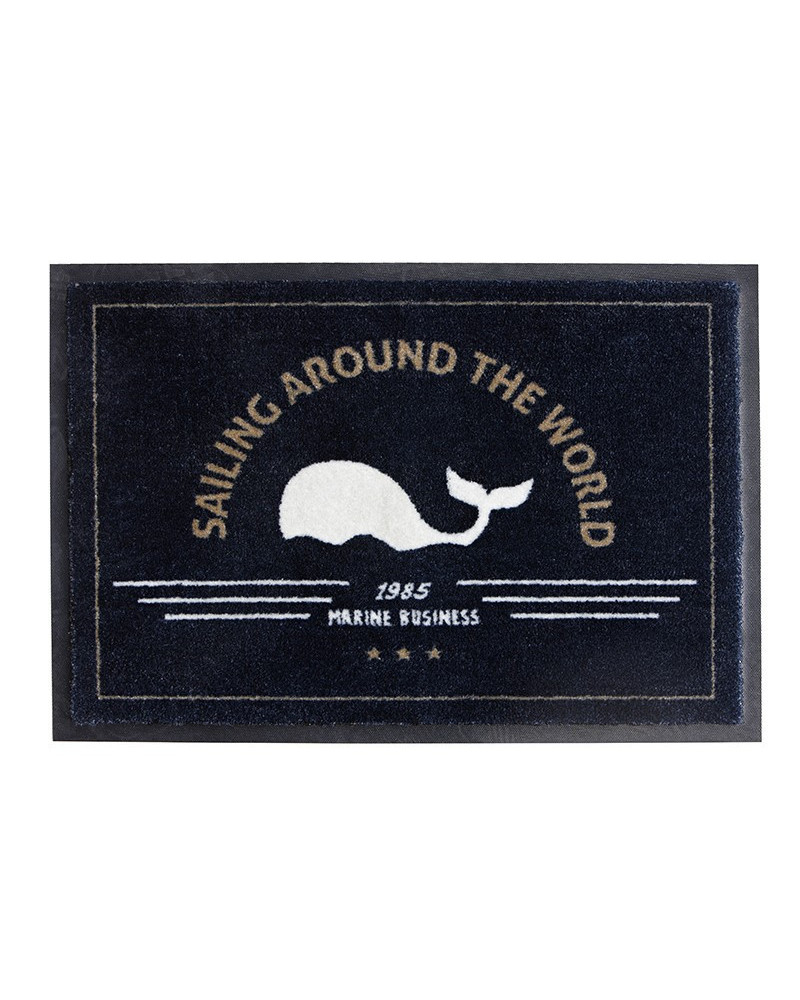 Rutschfeste maritime Fußmatte Whale Welcome Marine Business MARINE BUSINESS Accessoiries