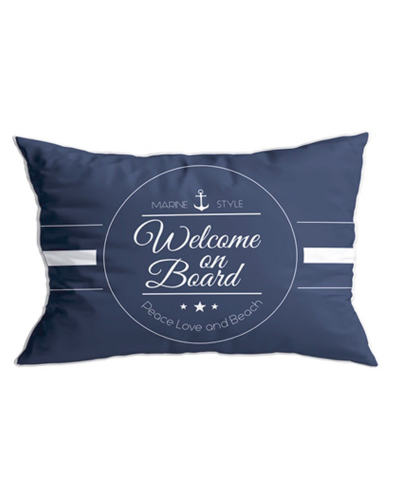 Kissenbezug Welcome Blue Santorini Marine Business MARINE BUSINESS Cabin