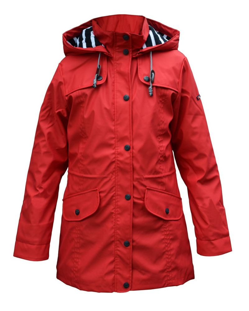 BATELA maritimer Damen Regenmantel rot BATELA Maritime Mode