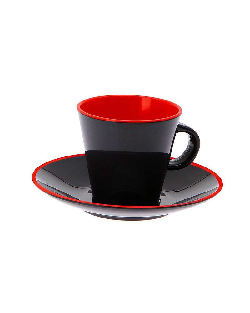 4-teiliges Espressotassenset - GIMEX Grey Line rot GIMEX Bootsgeschirr