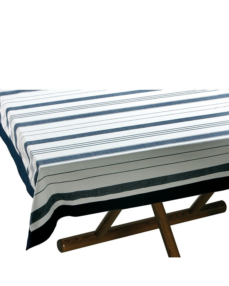 Tischdecke Blue striped + 8 Servietten Marine Business MARINE BUSINESS Bootsgeschirr