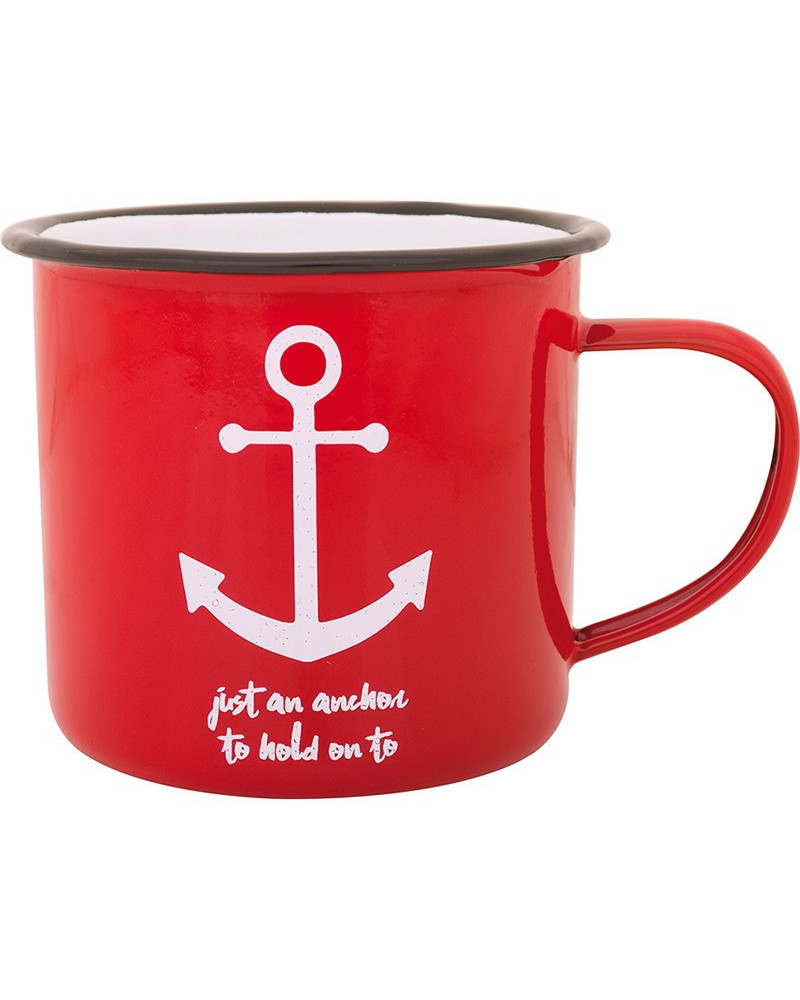BATELA maritimer Emaille Becher Anker  Accessoiries