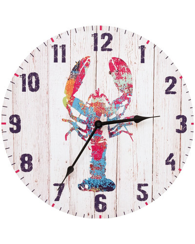 BATELA maritime Wanduhr Lobster  Maritime Dekoration