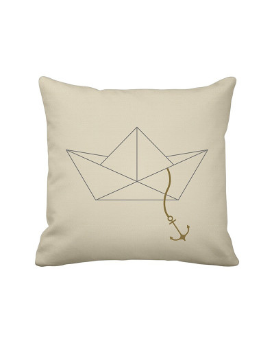 Krasilnikoff Maritimer Kissenbezug Papierboot  Maritime Kissen