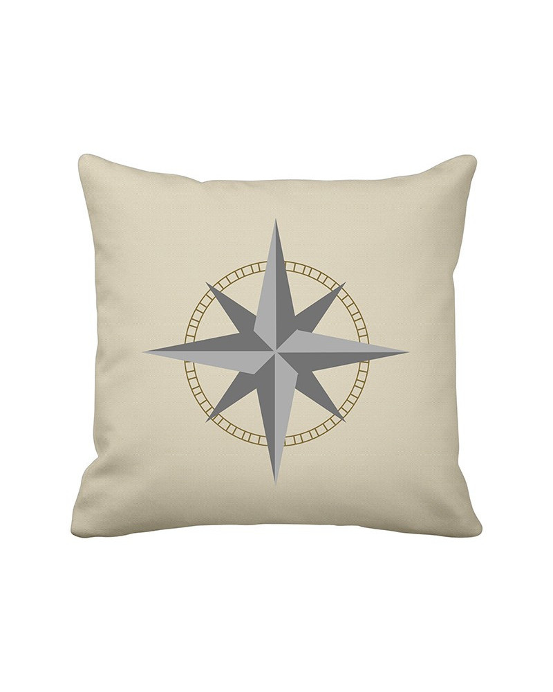 Krasilnikoff Maritimer Kissenbezug Kompassrose  Maritime Kissen