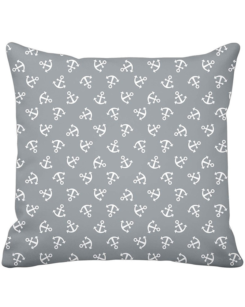 Krasilnikoff Maritimer Kissenbezug Anker dunkelgrau  Maritime Kissen