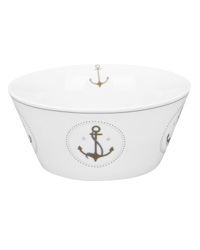 Krasilnikoff Maritime Müslischüssel Anker gold  KRASILNIKOFF