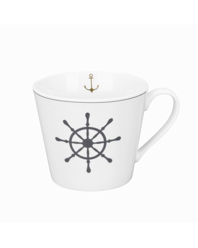 Krasilnikoff Maritimer Kaffeebecher Steuerrad  KRASILNIKOFF