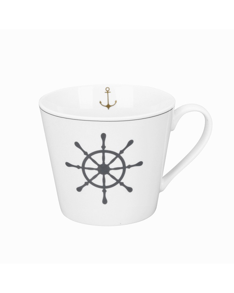 Krasilnikoff Maritimer Kaffeebecher Steuerrad  KRASILNIKOFF