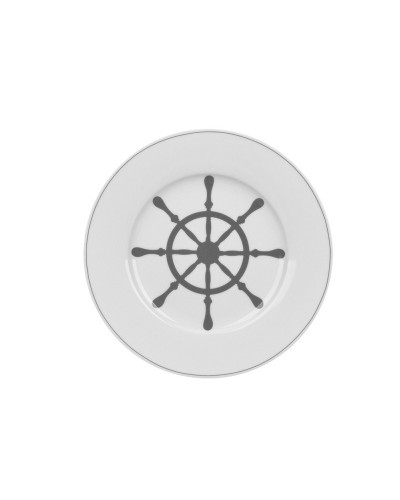 Krasilnikoff Maritimer Frühstücksteller Steuerrad  KRASILNIKOFF