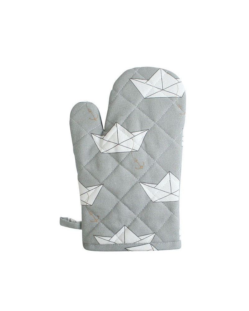 Krasilnikoff Maritimer Backhandschuh Papierboot  Kitchen