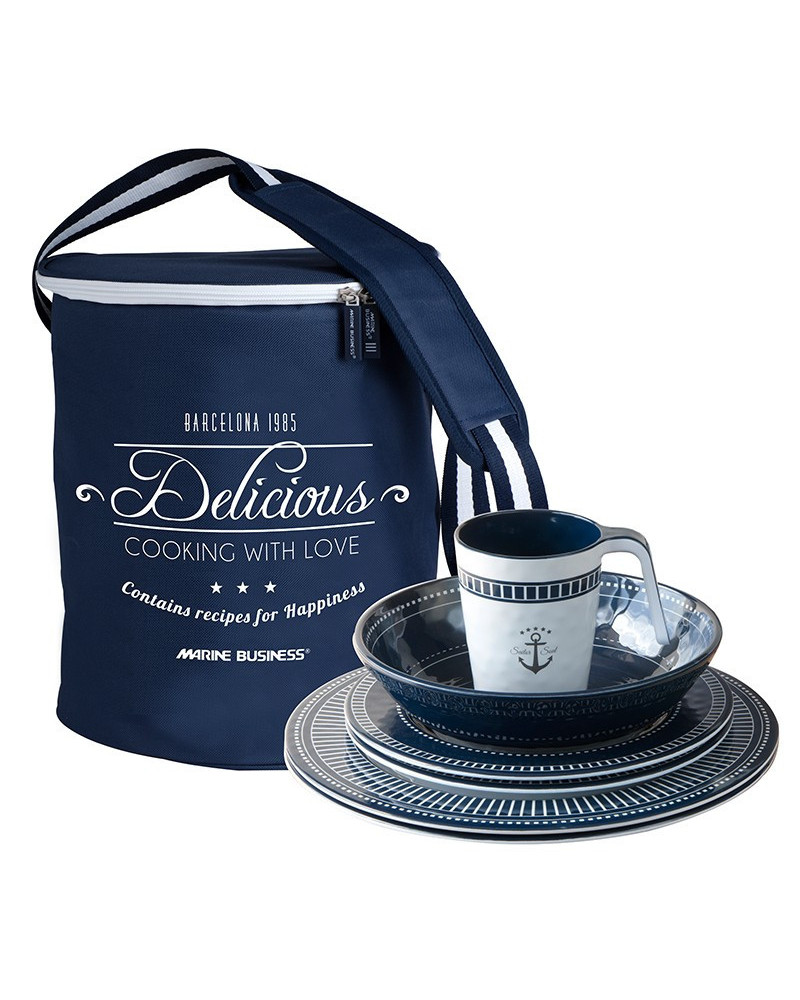 24-teiliges Geschirrset + Korb Sailor Soul Marine Business MARINE BUSINESS Bootsgeschirr