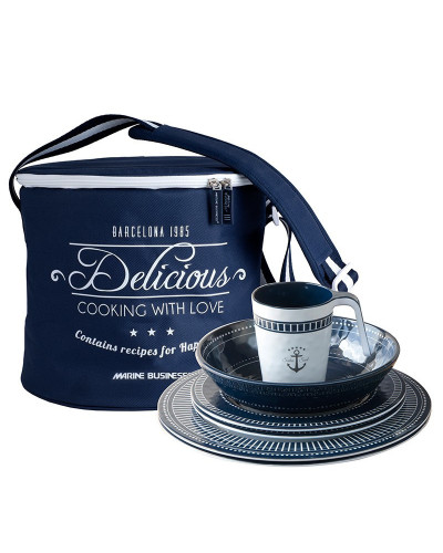 16-teiliges Geschirrset + Korb Sailor Soul Marine Business MARINE BUSINESS Bootsgeschirr