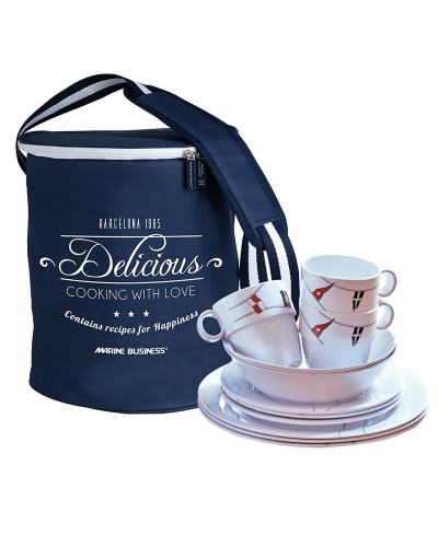 24-teiliges Geschirrset + Tragebehälter Regata Marine Business MARINE BUSINESS Bootsgeschirr