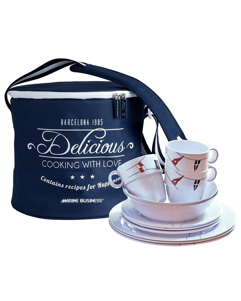 16-teiliges Geschirrset + Tragebehälter Regata Marine Business MARINE BUSINESS Bootsgeschirr