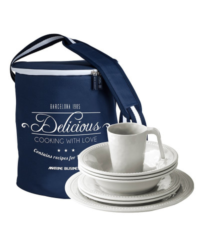24-teiliges Geschirrset + Korb Harmony PERLA Marine Business MARINE BUSINESS Harmony
