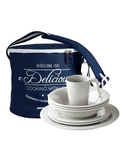 16-teiliges Geschirrset + Korb Harmony PERLA Marine Business MARINE BUSINESS Harmony