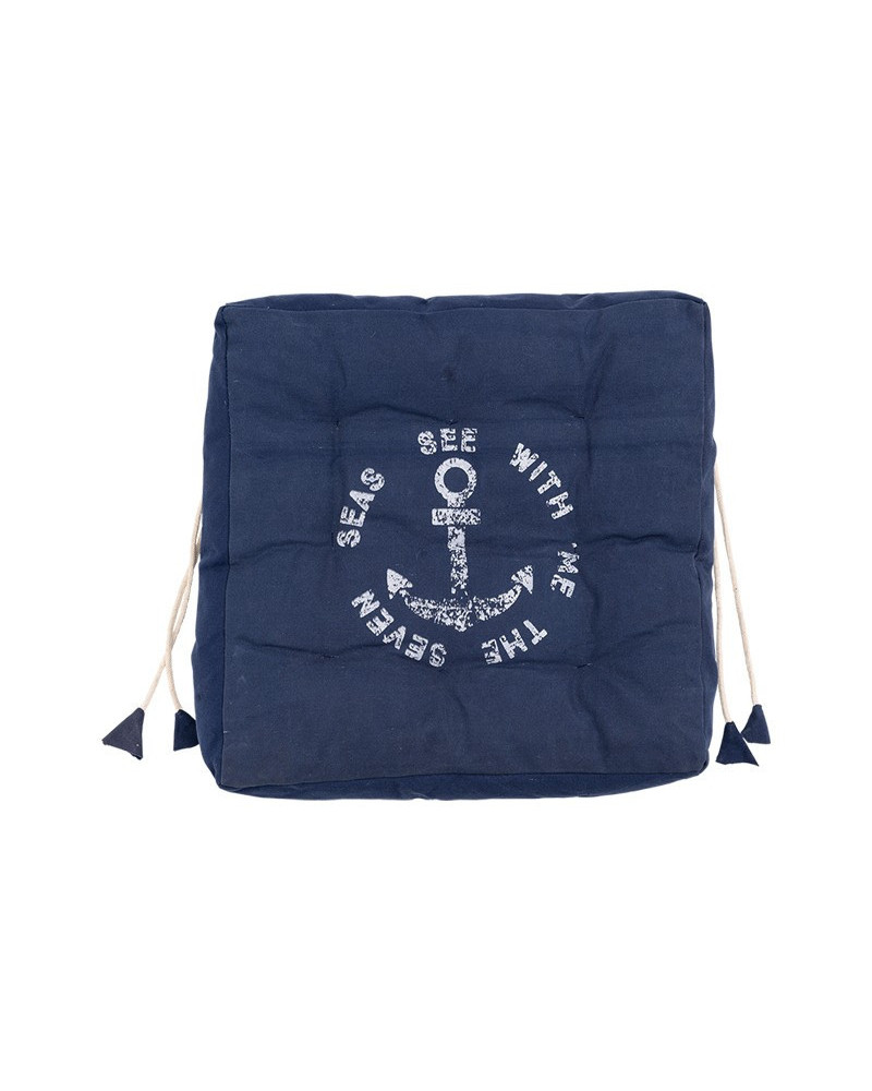 BATELA maritimes Sitzkissen Anker blau  Maritime Dekoration