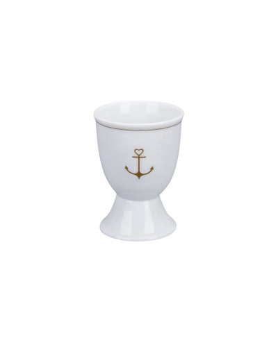 Krasilnikoff Maritimer Eierbecher Gold Anchor  KRASILNIKOFF