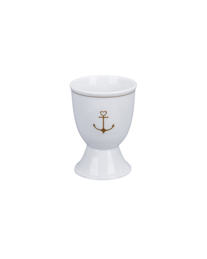Krasilnikoff Maritimer Eierbecher Gold Anchor  KRASILNIKOFF
