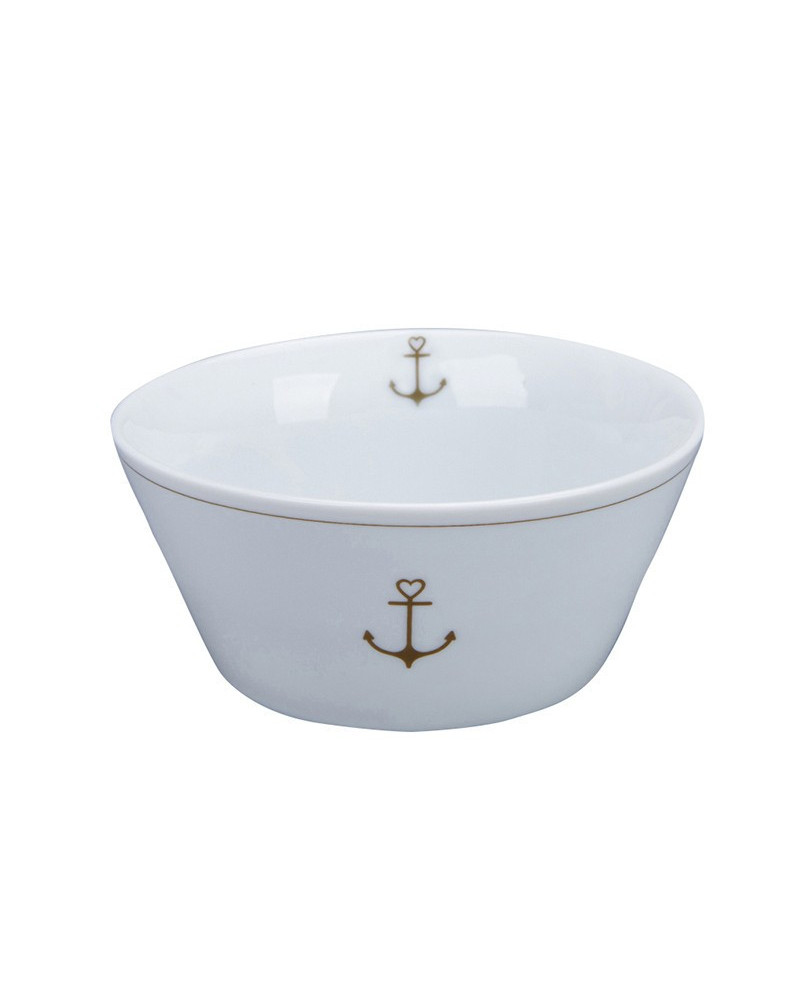 Krasilnikoff Maritime Müslischüssel Gold Anchor  KRASILNIKOFF