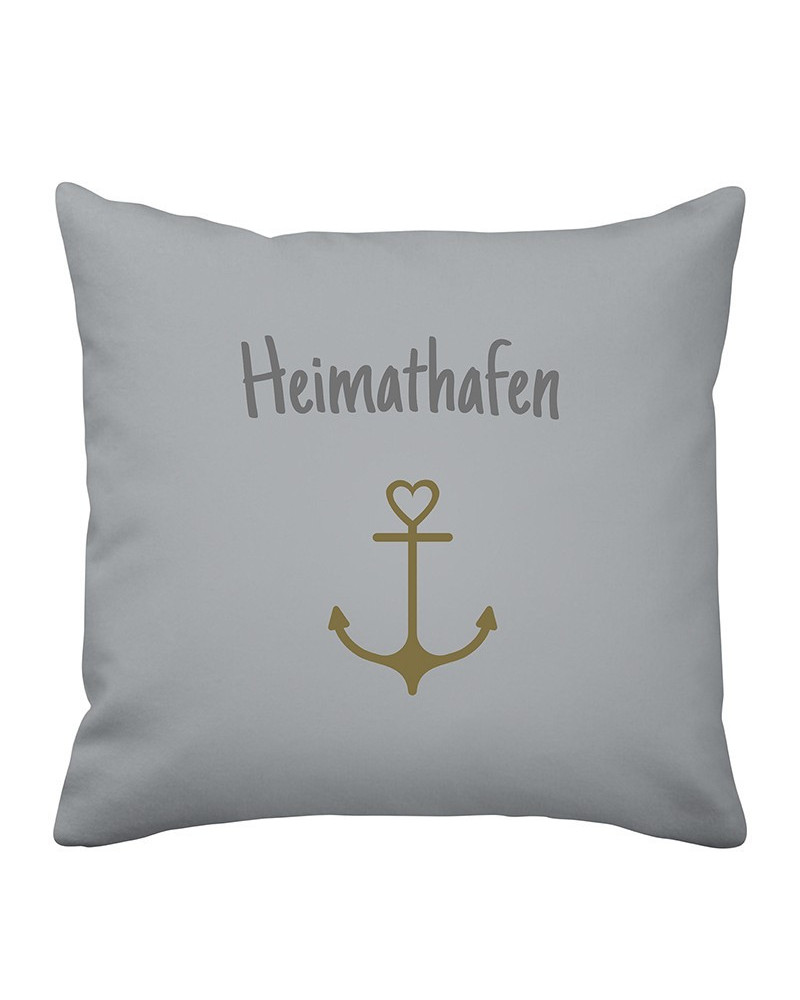 Krasilnikoff Maritimer Kissenbezug Heimathafen  Maritime Kissen