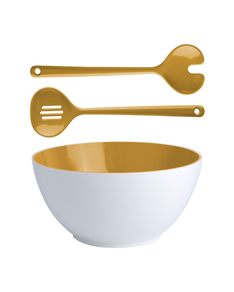 Salatschüssel + Besteck Summer Mustard Marine Business  Summer