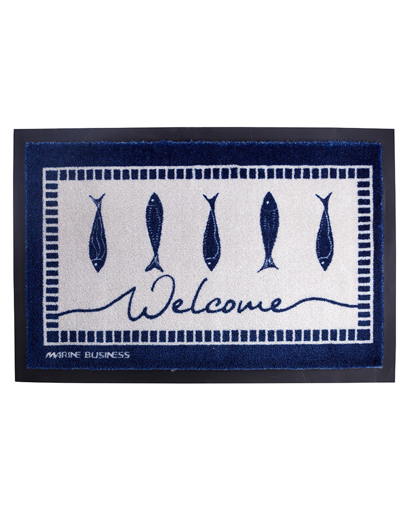 Rutschfeste maritime Fußmatte Welcome Fish Marine Business MARINE BUSINESS Accessoiries