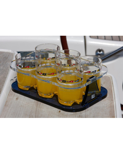 Tragbares / abnehmbares Tablett für Wasser- oder Saftgläser "Party" Marine Business MARINE BUSINESS Party