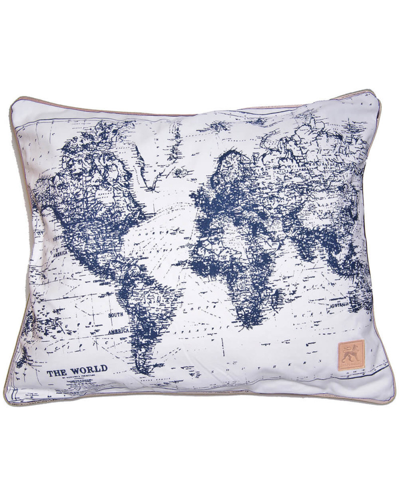 Kissenbezug maritim WORLD white/navy GRIPSHOLM Cabin