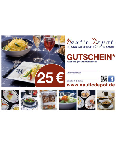 Gutschein 25,-€ Nautic Depot Maritime Geschenke