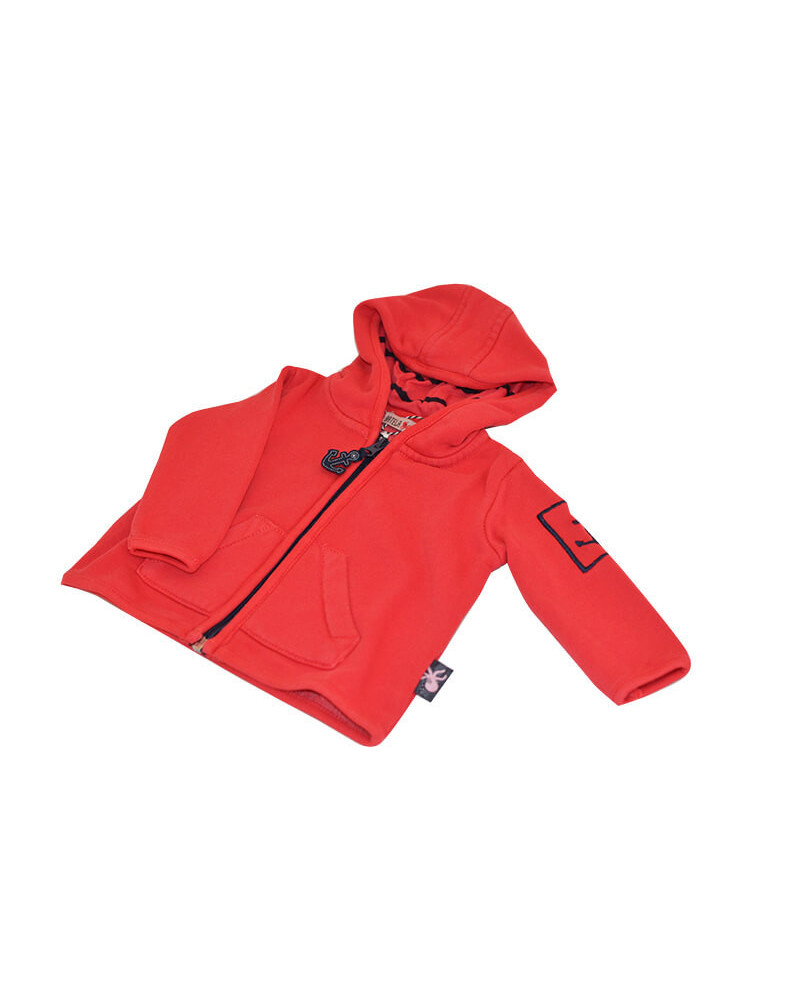 BATELA maritime Sweatshirt Jacke rot BATELA Maritime Mode