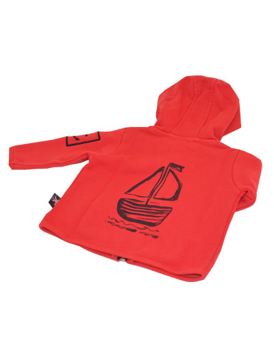 BATELA maritime Sweatshirt Jacke rot BATELA Maritime Mode