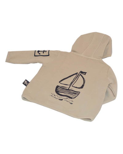 BATELA maritime Sweatshirt Jacke creme BATELA Maritime Mode