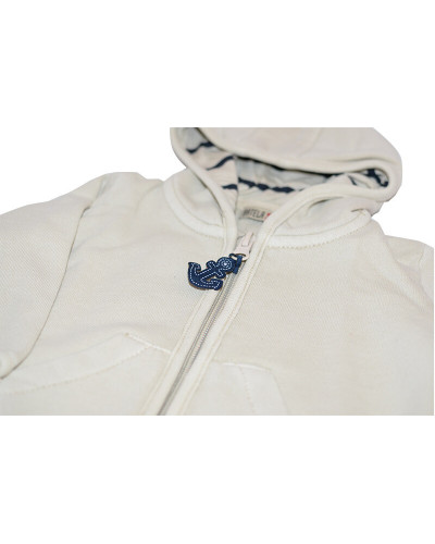 BATELA maritime Sweatshirt Jacke creme BATELA Maritime Mode