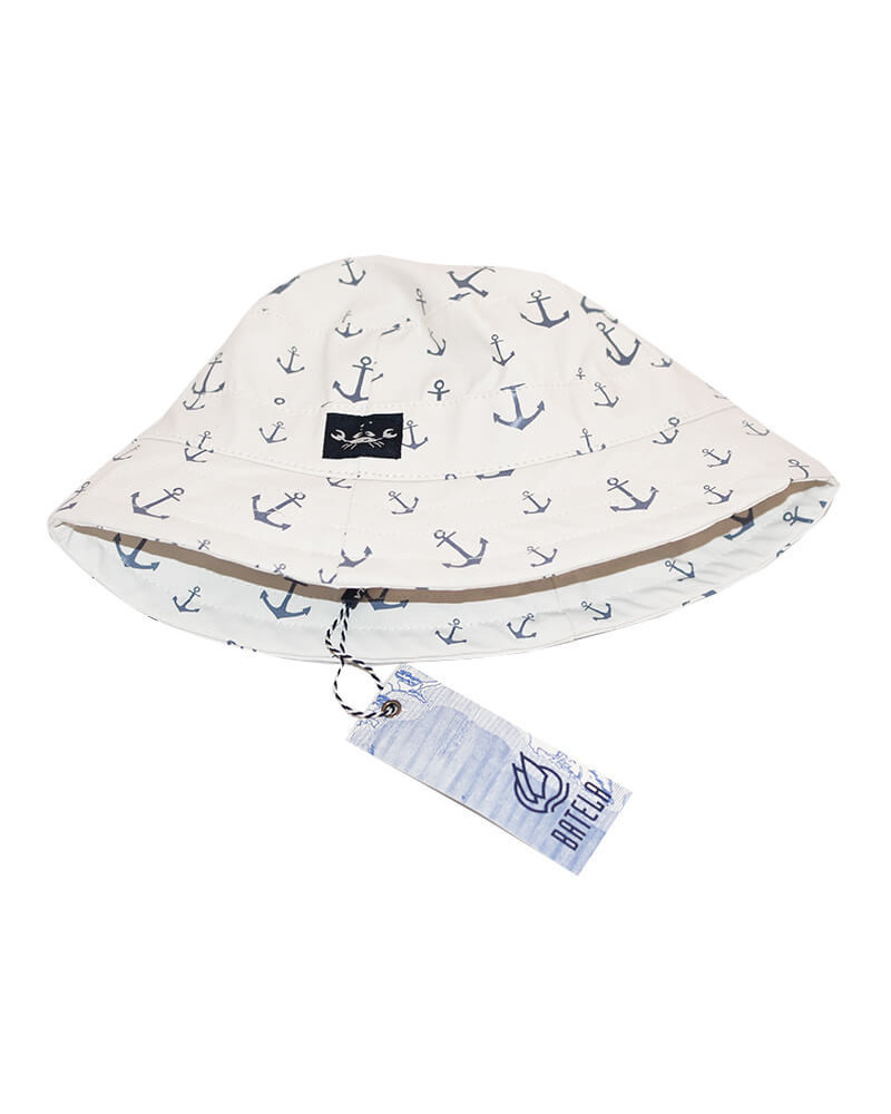 BATELA maritimer Kinder Sonnenhut Anker weiß BATELA Maritime Mode