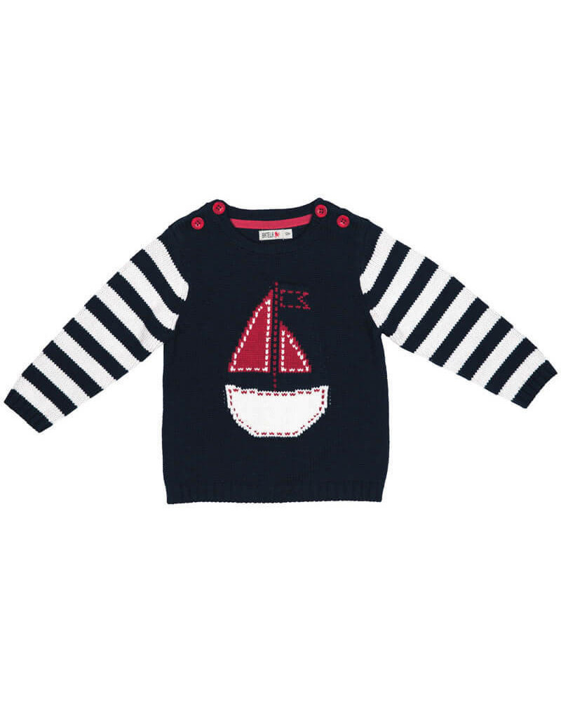 BATELA maritimer Pullover navy BATELA Maritime Mode