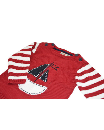BATELA maritimer Pullover rot BATELA Maritime Mode
